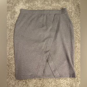 Grey Torrid Pencil Skirt with Front Slit